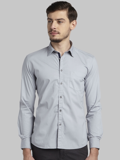 

Parx Men Grey Slim Fit Solid Casual Shirt