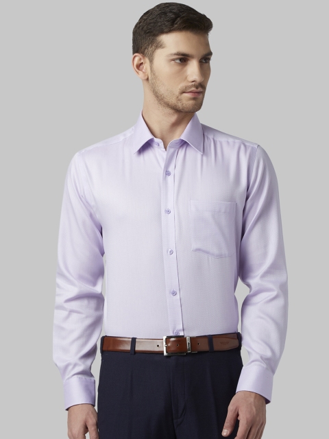 

Park Avenue Men Purple Regular Fit Self Design Formal Shirt
