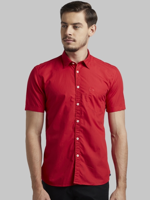 

Parx Men Red Slim Fit Solid Casual Shirt