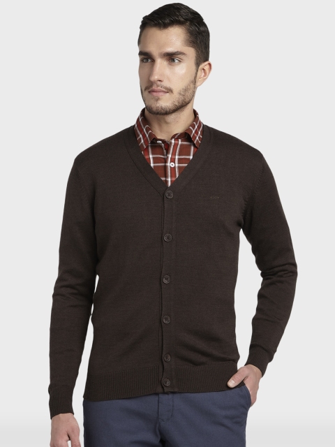 

ColorPlus Men Brown Solid Cardigan