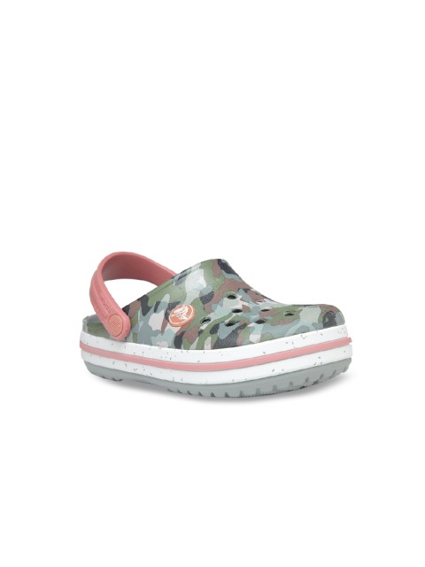 

Crocs Boys Grey & Green Printed Clogs
