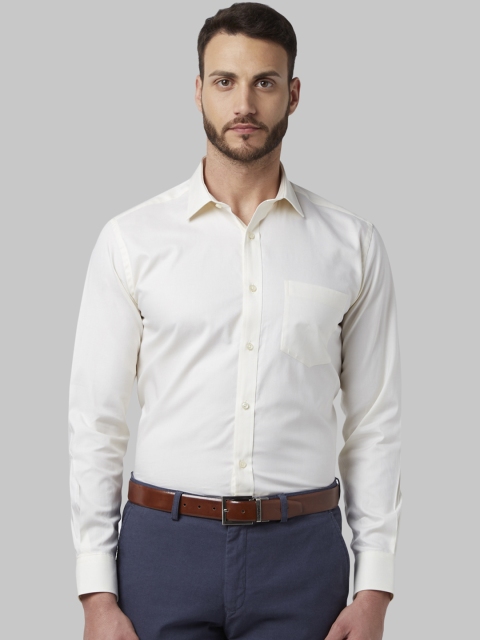 

Park Avenue Men Cream-Coloured Regular Fit Solid Formal Shirt