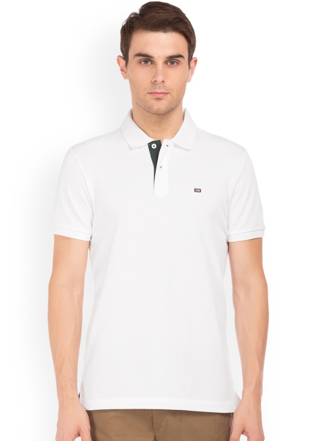 

Arrow Sport Men White Solid Polo Collar T-shirt