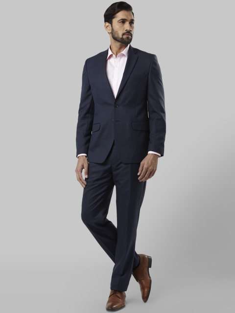 

Raymond Men Navy Single-Breasted Suit, Navy blue