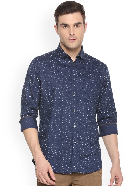 

Van Heusen Sport Men Blue Slim Fit Printed Casual Shirt
