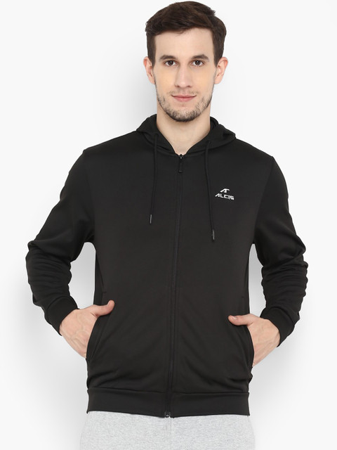 

Alcis Men Black Solid Lightweight Sporty Jacket