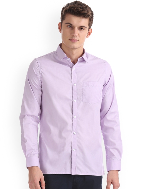 

Excalibur Men Purple Regular Fit Self Design Casual Shirt