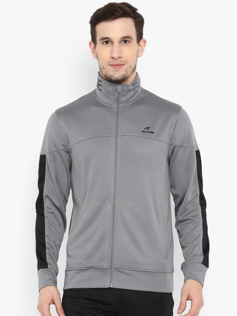 

Alcis Men Grey Striped Lightweight Sporty Jacket