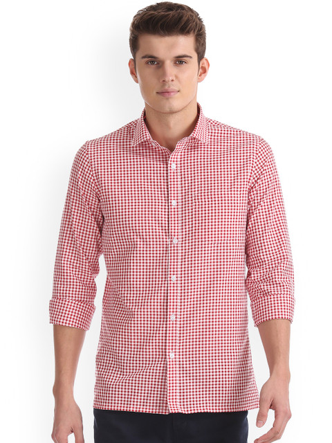 

Excalibur Men White Regular Fit Checked Casual Shirt