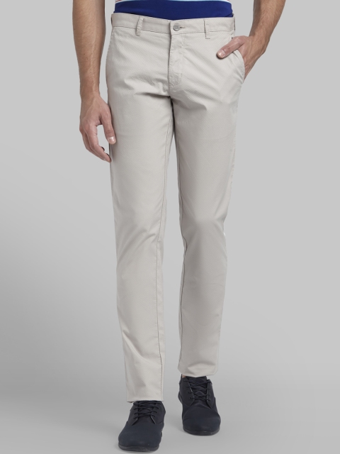 

Parx Men Grey Kansas Slim Fit Self Design Regular Trousers