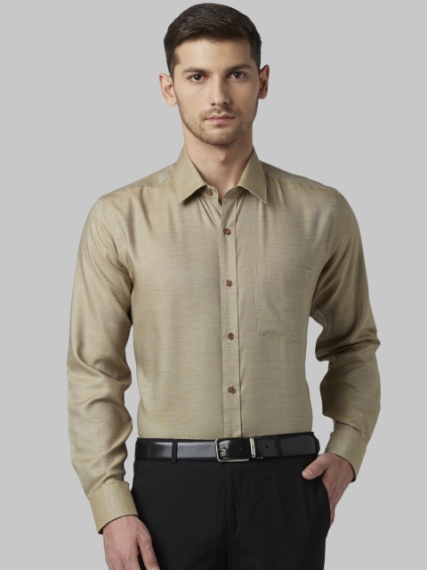 

Park Avenue Men Olive Green Regular Fit Printed Formal Shirt
