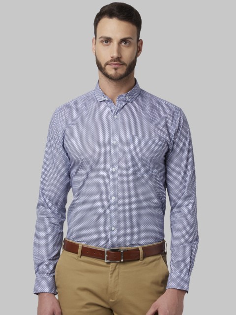 

Park Avenue Men Blue Slim Fit Printed Formal Shirt