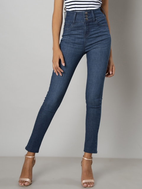 

FabAlley Women Blue Skinny Fit High-Rise Clean Look Jeans