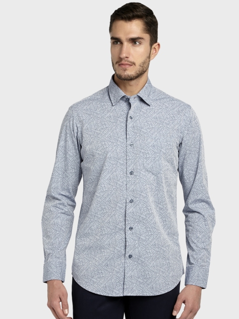

ColorPlus Men Blue Regular Fit Printed Casual Shirt