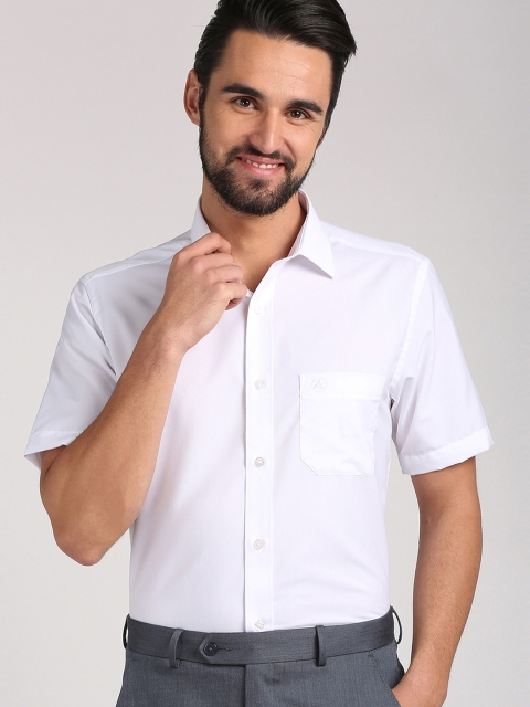

Peter England Men White Regular Fit Solid Casual Shirt