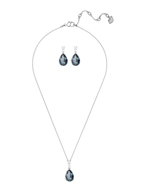 

SWAROVSKI Women Rhodium-Plated Silver-Toned Jewellery Set