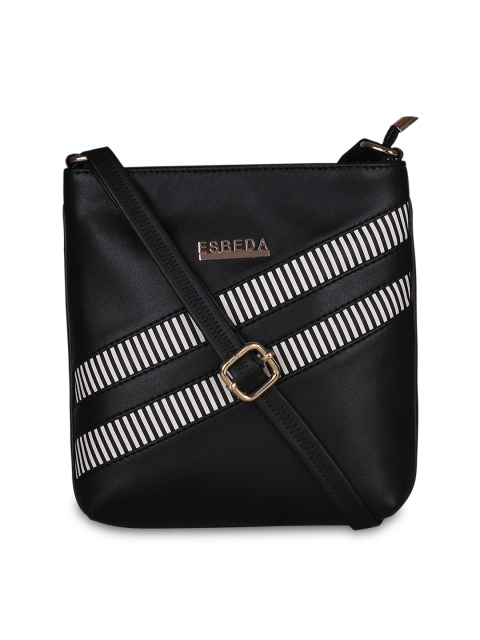 

ESBEDA Black Striped Sling Bag