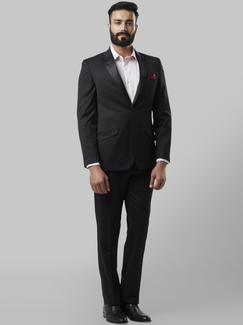 

Raymond Black Solid Single Breasted Suit