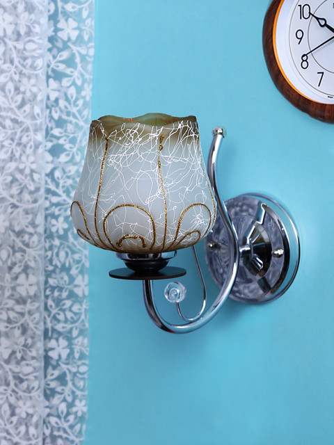 

Aesthetic Home Solutions Steel-Toned Wall Lamp