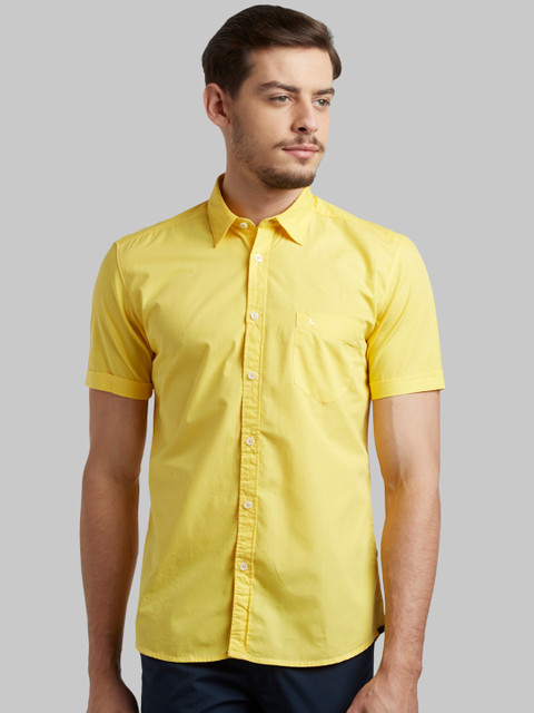 

Parx Men Yellow Slim Fit Solid Casual Shirt