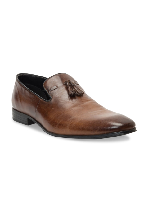 

Bugatti Men Brown Leather Semiformal Slip-Ons