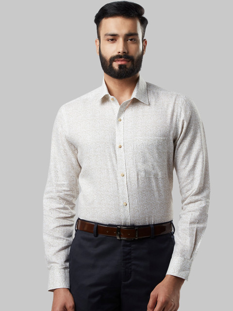 

Raymond Men Beige Regular Fit Printed Casual Shirt