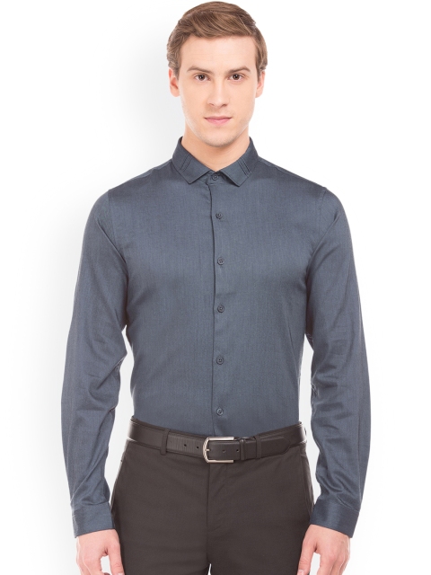 

Excalibur Men Blue Skinny Fit Solid Formal Shirt