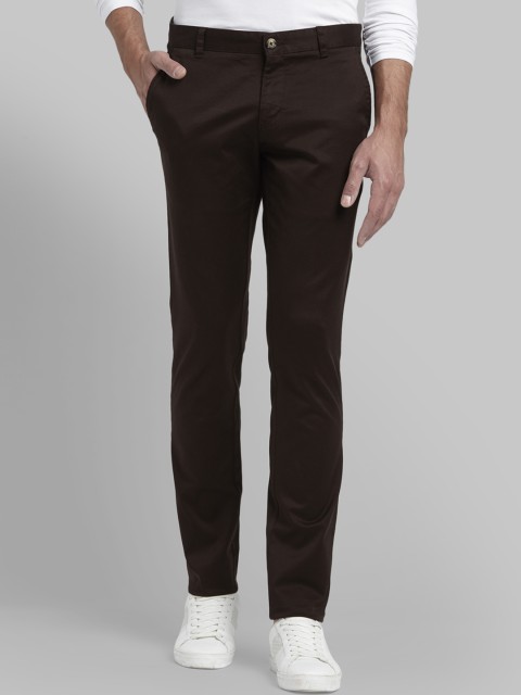 

Parx Men Brown Slim Fit Self Design Regular Trousers