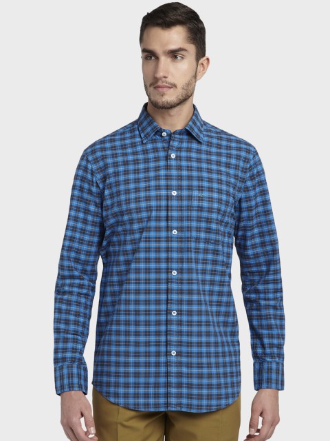 

ColorPlus Men Blue Slim Fit Checked Casual Shirt