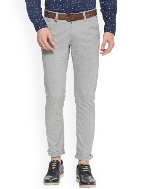 

Van Heusen Sport Men Grey Slim Fit Self Design Regular Trousers