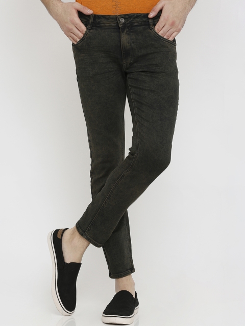 

Rex Straut Jeans Men Brown Slim Fit Mid-Rise Clean Look Stretchable Jeans