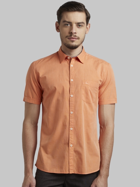 

Parx Men Orange Slim Fit Solid Casual Shirt