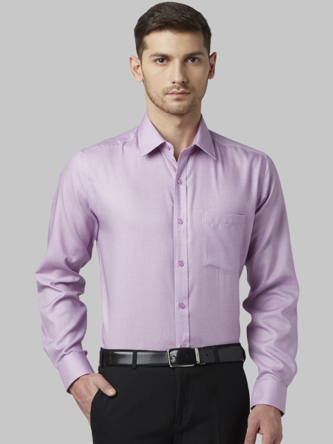 

Park Avenue Men Purple Regular Fit Self Design Formal Shirt