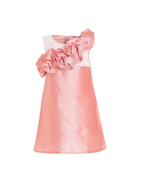 

A Little Fable Girls Peach-Coloured Meadow Dress