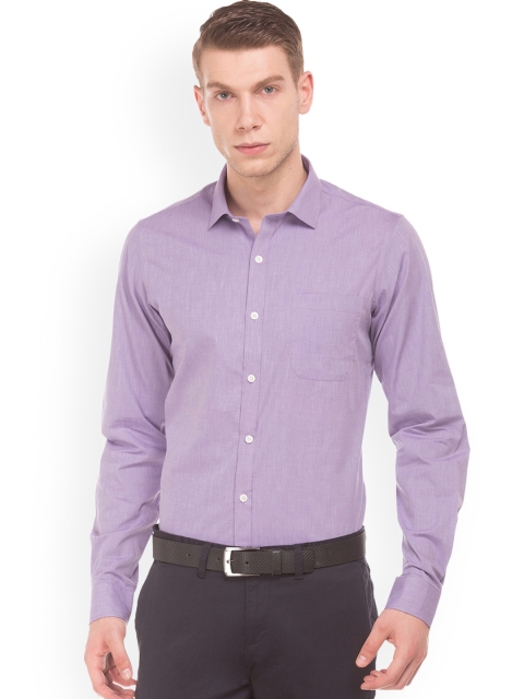 

Excalibur Men Purple Slim Fit Solid Casual Shirt