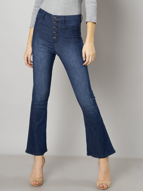 

FabAlley Women Blue Bootcut High-Rise Clean Look Jeans
