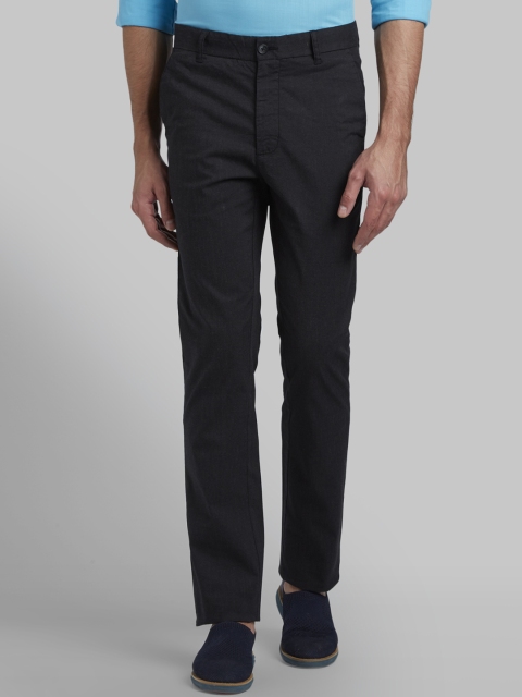 

Parx Men Black Slim Fit Solid Regular Trousers