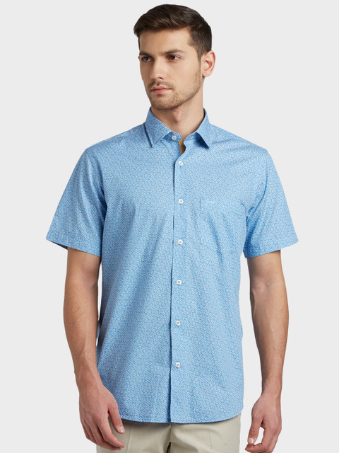 

ColorPlus Men Blue Slim Fit Printed Casual Shirt