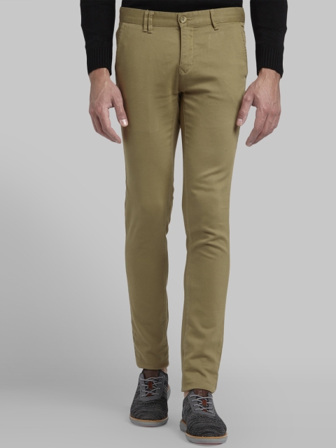 

Parx Men Khaki Slim Fit Solid Regular Trousers