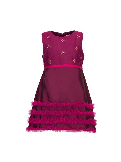 

A Little Fable Girls Purple & Gold Snow Flake Dress