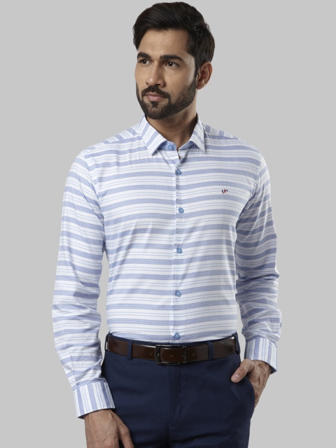 

Raymond Men Blue & White Regular Fit Striped Formal Shirt