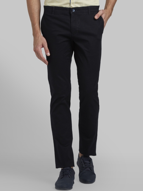 

Parx Men Navy Blue Slim Fit Solid Regular Trousers