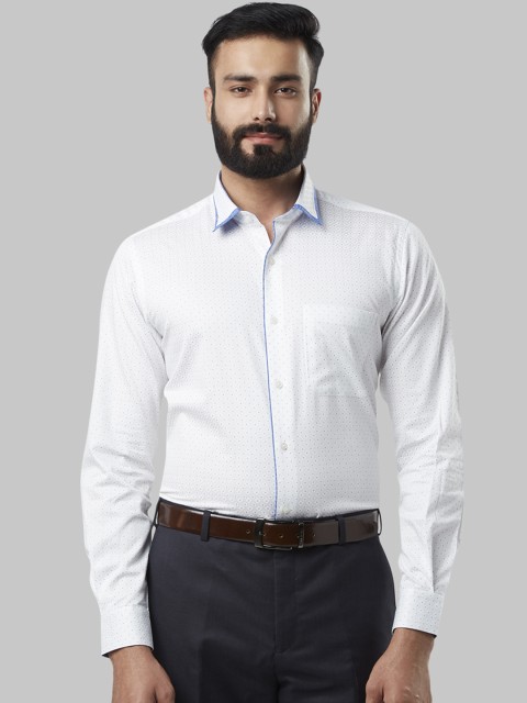 

Raymond Men White Regular Fit Printed Formal Shirt