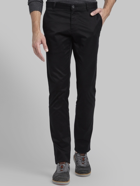 

Parx Men Black Slim Fit Solid Regular Trousers