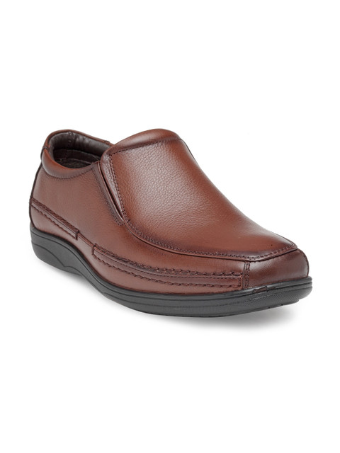 

Teakwood Leathers Men Brown Semiformal Leather Slip-Ons