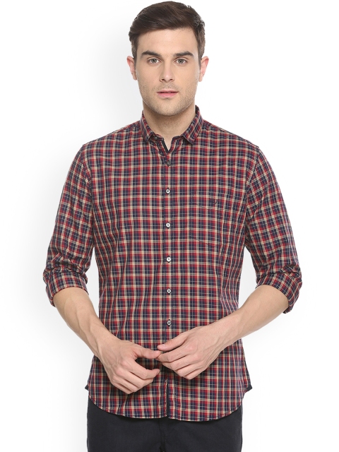

Van Heusen Sport Men Blue & Red Slim Fit Checked Casual Shirt