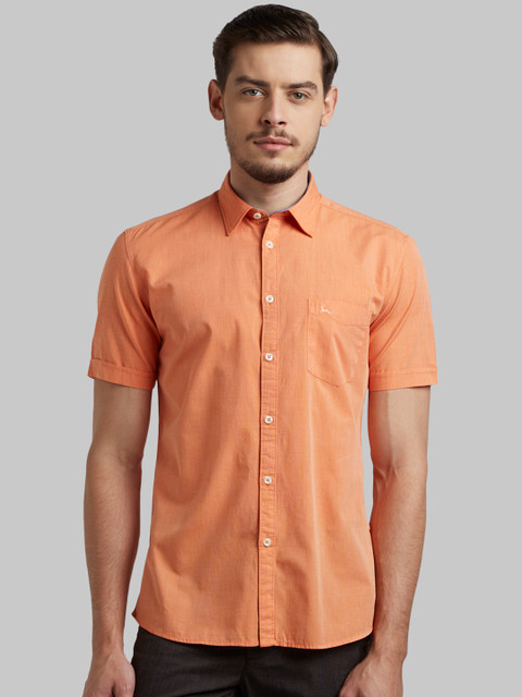 

Parx Men Orange Slim Fit Solid Casual Shirt