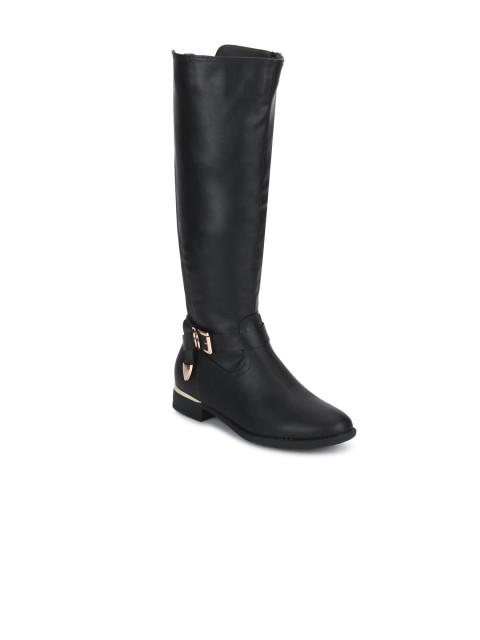 

Truffle Collection Women Black Solid Heeled Boots