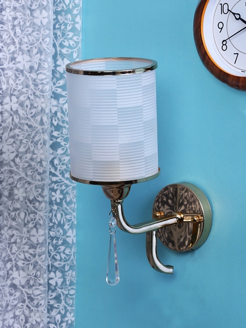 

Aesthetic Home Solutions Brown & White Printed Wall Lamp, Gold