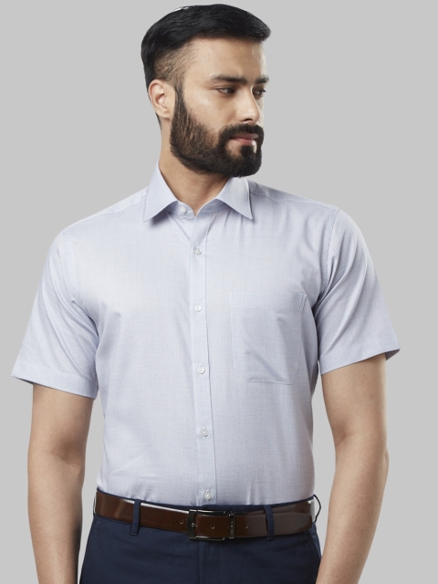 

Raymond Men Blue & White Regular Fit Solid Formal Shirt